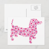 Dachshund Hearts Briefkaart (Voorkant / Achterkant)