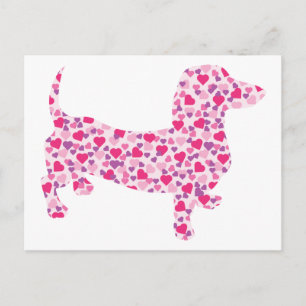 Dachshund Hearts Briefkaart