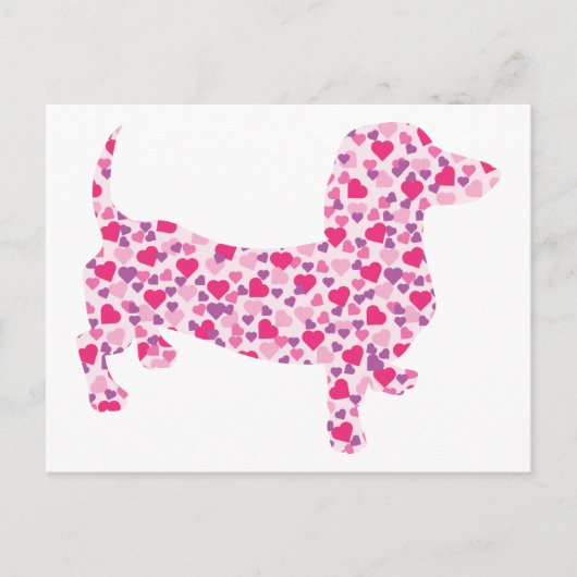 Dachshund Hearts Briefkaart (Voorkant)