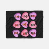 Dachshund Hearts Candy Valentines Weiner Dog Pet L Fleece Deken (Voorkant (Horizontaal))