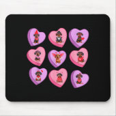 Dachshund Hearts Candy Valentines Weiner Dog Pet L Muismat (Voorkant)