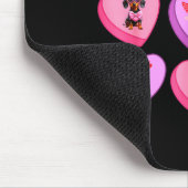 Dachshund Hearts Candy Valentines Weiner Dog Pet L Muismat (Hoek)