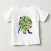 Dachshund Hearts Garden Art Fine Jersey T-shirt (Voorkant)