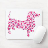 Dachshund Hearts Muismat (Met muis)