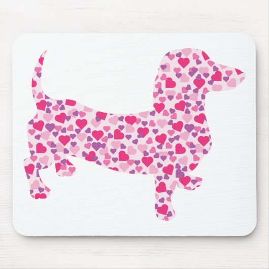 Dachshund Hearts Muismat (Voorkant)