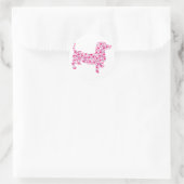 Dachshund Hearts Ronde Sticker (Tas)