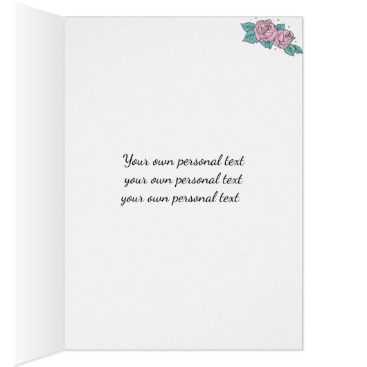 Dachshund Hearts Rozen Gefeliciteerd Kaart (Binnen (Rechts))