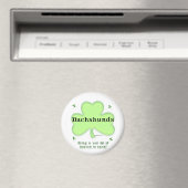 Dachshund Heaven; St. Patrick's Day Dachshund Magneet (Insitu (Vaatwasser))