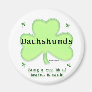 Dachshund Heaven; St. Patrick's Day Dachshund Magneet