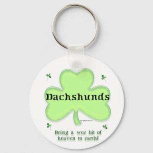 Dachshund Heaven; St. Patrick's Day Dachshund Sleutelhanger
