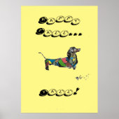 Dachshund Herfst Poster (Voorkant)