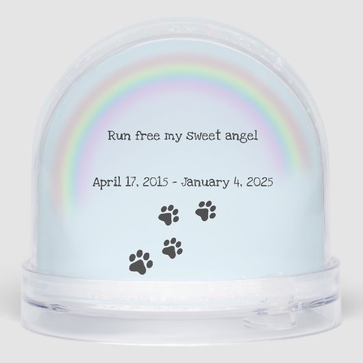 Dachshund Herinnering Sneeuwbol (Achterkant)