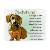 Dachshund Heritage of Love Magneet (Horizontaal)