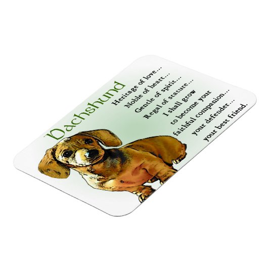 Dachshund Heritage of Love Magneet (Linkerzijde)