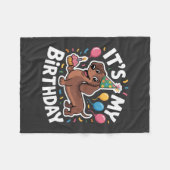 Dachshund Het is mijn verjaardag Fleece Deken (Voorkant (Horizontaal))