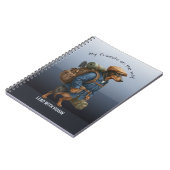 Dachshund Hiker Lead With Vision  Notitieboek (Linkerzijde)