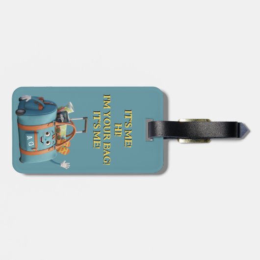 Dachshund Hiker Personalized  + Hi it' Me bag Bagagelabel (Achterkant horizontaal)