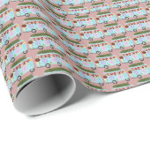 Dachshund Hippie Santa's Van Wrapping Paper 30"x6" Cadeaupapier (Rol Hoek)