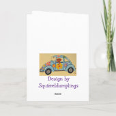 Dachshund Hippie Verjaardag Kaart (Achterkant)