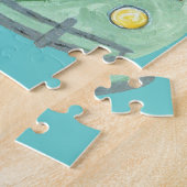 Dachshund Hippies in hun bloeiende liefdesmobiel Legpuzzel (Zijkant)