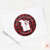 Dachshund Holiday Gift Ronde Sticker (Envelop)