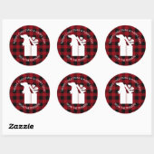 Dachshund Holiday Gift Ronde Sticker (Vel)