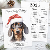 Dachshund hond 2025 kalender Cute vrolijk kerstfee Feestdagenkaart