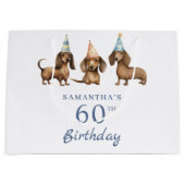 Dachshund Hond 60e Verjaardag Groot Cadeauzakje (Voorkant)