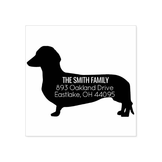 Dachshund Hond Adres Stempel (Afrduk)