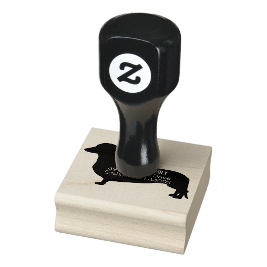Dachshund Hond Adres Stempel (Stempel)