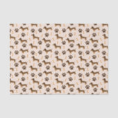 Dachshund hond decoupage tissuepapier (Voorkant)