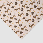 Dachshund hond decoupage tissuepapier (Detail)