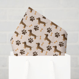 Dachshund hond decoupage tissuepapier