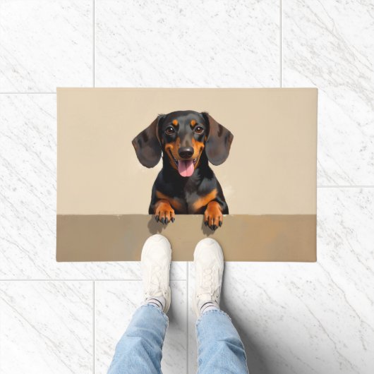 Dachshund Hond Deurmat Kunst (Binnen)