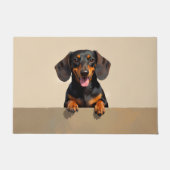 Dachshund Hond Deurmat Kunst (Voorkant)