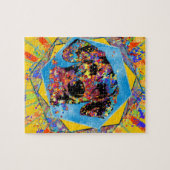 Dachshund-hond - Doxie Abstract gemengd medium Legpuzzel (Horizontaal)