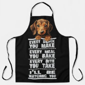 Dachshund hond elke snack die je maakt schort (Voorkant)