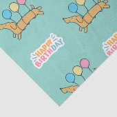 Dachshund Hond Gelukkige Verjaardag Tissuepapier (Detail)