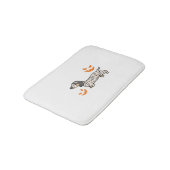 Dachshund Hond Halloween Candy Corn Volle Maan Badmat (Gekanteld)