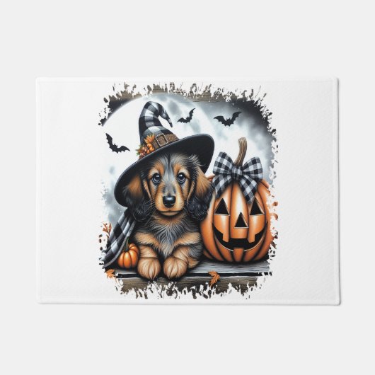 Dachshund Hond Halloween Deurmat (Voorkant)