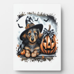 Dachshund Hond Halloween Fotoplaat