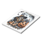 Dachshund Hond Halloween Notitieblok (Linkerzijde)