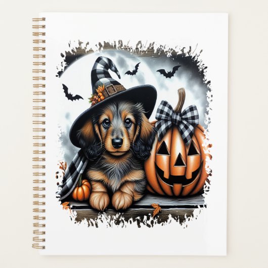 Dachshund Hond Halloween Planner (Voorkant)
