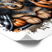 Dachshund Hond Halloween Poster (Hoek)