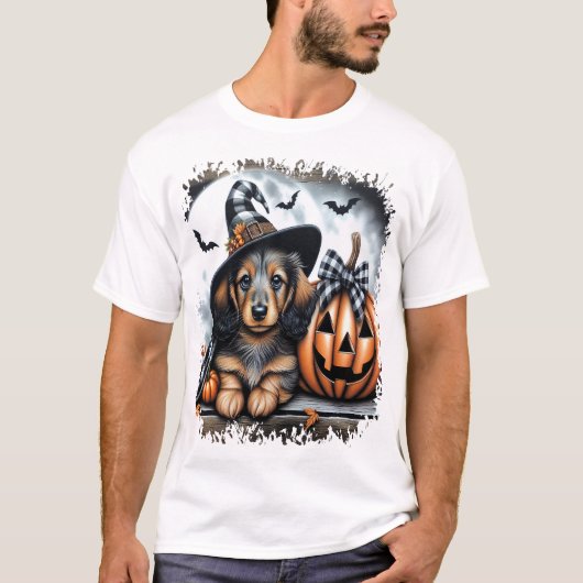 Dachshund Hond Halloween T-shirt (Voorkant)