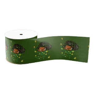 Dachshund Hond, Huisdieren Patroon, Lente Art Grosgrain Lint