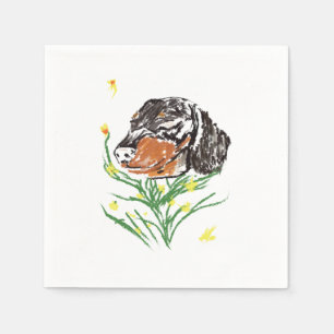 Dachshund hond, Huisdieren patroon Servet