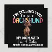 Dachshund-hond Ik zeg je, ik ben geen Dachshund Kaart (Voorkant / Achterkant)