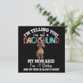 Dachshund-hond Ik zeg je, ik ben geen Dachshund Kaart (Staand voorkant)