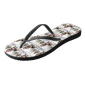 Dachshund hond in de sneeuw Kerstmis Teenslippers (Schuin)